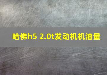 哈佛h5 2.0t发动机机油量